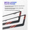 License Plate Frames,Car Accessories Matte Black License Plate Holder,Rust Rattle Proof Aluminum Holder with Screws mounting Kit,Universal Car Tag