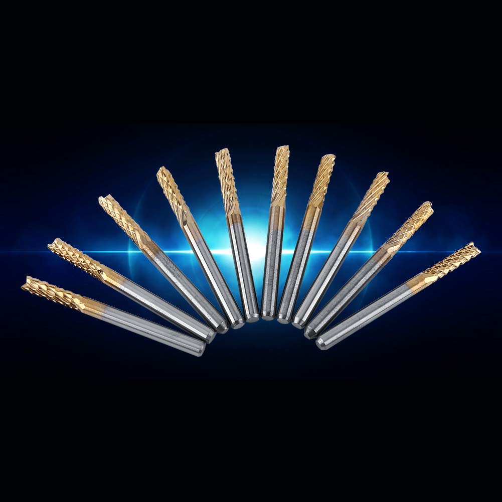 Acogedor End Mill, Carbide End Mill, High Hardness, Blade Diameter: 3.175mm, Pack of 10