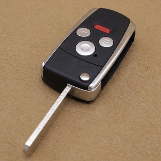 3+1 4 Remote Button Folding Flip Key Shell Fob Case For Honda Accord Civic CRV