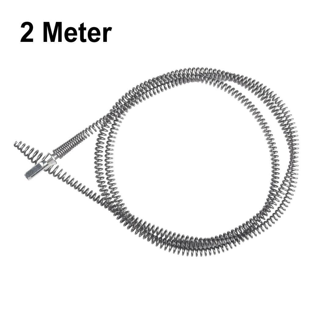1pc Manganese Steel Pipe Dredging Tool Universal Interface Spring Sewer Unblocker For Bathroom Kitchen Drain