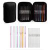 22pcs/Set Crochet Hooks Needles Stitches Knitting Craft Crochet Weaving Tools With Storage Bag Multicolor Mixed Sewing Tools