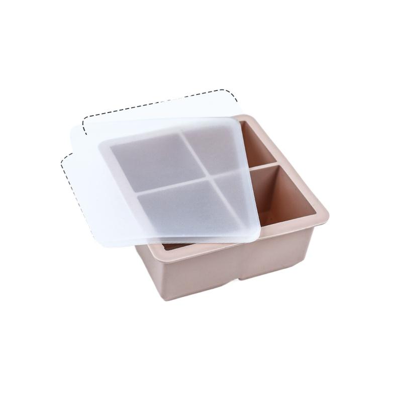 Silikon Stora IsformarStora Iskubsbrickor med Avtagbar Lätt Släpp och Stapelbar Flexibel Iskubsbricka