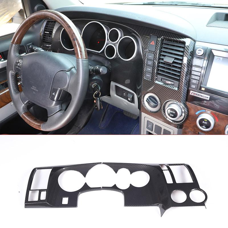 

For Toyota Tundra 2007-2013 ABS Central Control Gear Shift Panel Frame Gauge Panel Tachometer Panel Decorative Cover Sticker