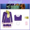 Fantasia Cosplay de Cachorro Scooby-doo Para Mulheres Vestido Wilma Vestido Cosplay de Halloween