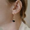 fiore stone bud drop earring (onyx)
