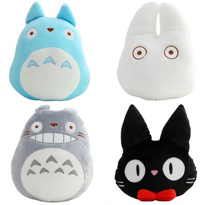 Super měkká roztomilá plyšová hračka panenka Totoro a černá kočka, mazlivé plyšové zvířátko, polštář, přikrývka