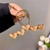 Sweet Translucence Heart Hair Claw For Women Girls Elegant Love Hair Claw Clip Hairpin  Hair Accessories