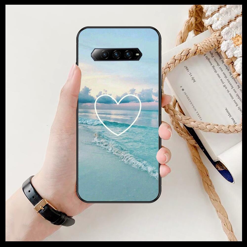 LIEBE Herz Handyhülle Für xiaomi redmi Black Shark 4 Pro 2 3 3s Hüllen Helo Schwarz Hülle Silikon Rückseite Hübsch Mini-Hülle funda