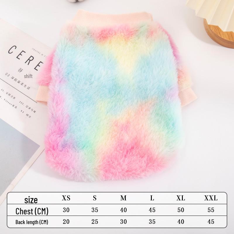 

Красочный флисовый свитер с принтом тай-дай для маленьких собак - коллекция осень/зима Large