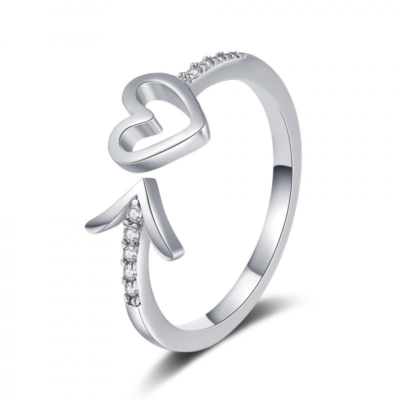 Niche Rhinestone Ring for Women – Personalized, Fashionable, Adjustable Open Design