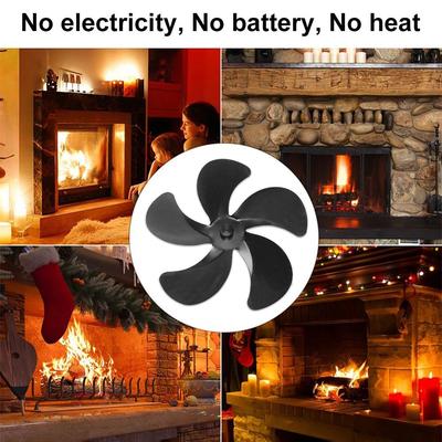 5 Blades Power Saving Eco Fan Replacement Log Burner Fireplace Fan Wood Stove Fan for Heat Powered