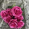 7 Silk Branch Realistic Artificial Roses Wedding Photography Props Decor Home
