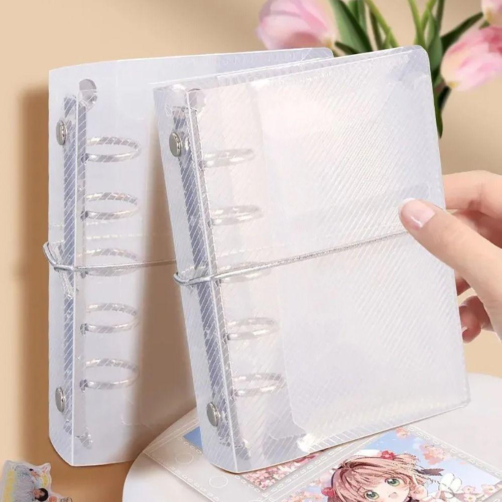 1Pcs Three Fold Loose Leaf Notebook Cover PP Small Card Photo Storage Ledger New M5 A7 A6