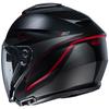 HJC HELMETS i30 SLIGHT HJH215 Open Face Motorcycle Helmet, Black/Red (Size Small)