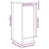 VidaXL Buffet chêne noir 29,5x34x76 cm bois d'ingénierie, meuble de rangement, meuble de rangement de cuisine, meuble de 861608