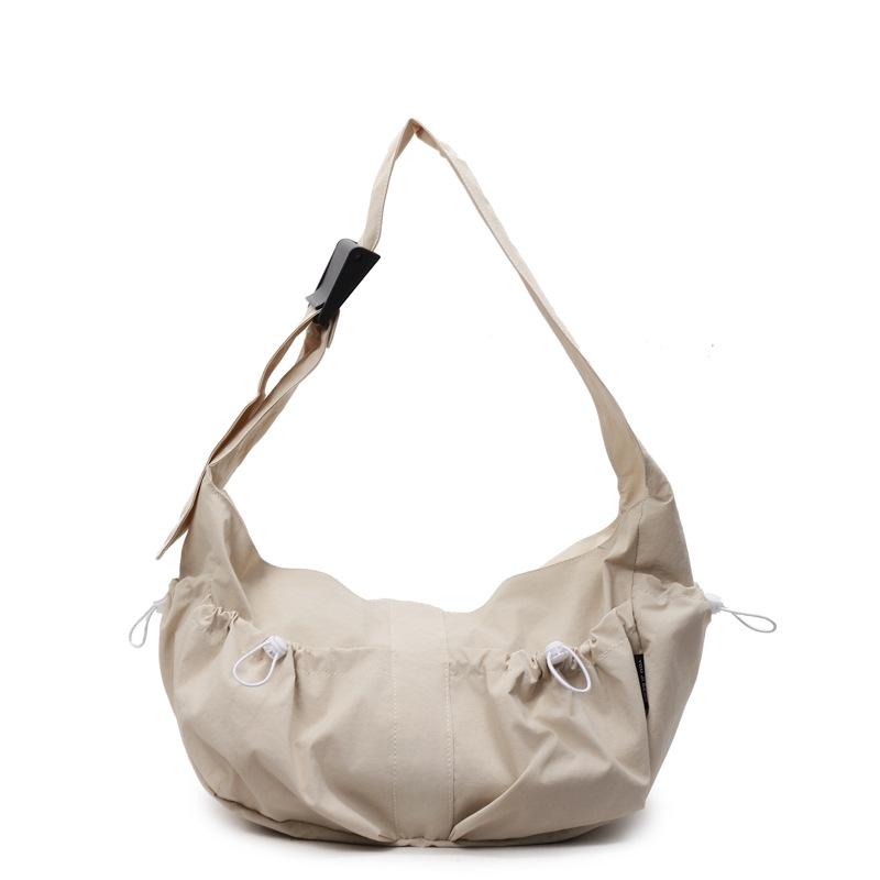 

Складная плечевая сумка большой вместимости, легкая сумка-мессенджер на кулиске, простая повседневная сумка-пельмень, сумка для ежедневных прогулок для женщин хаки