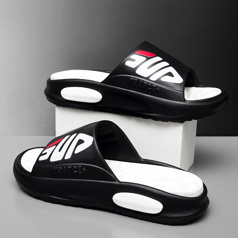 

New Slippers Men s Summer Soft-soled Slippers Beach Sandals King Size Home Bathroom Sandals 49-50 чорний