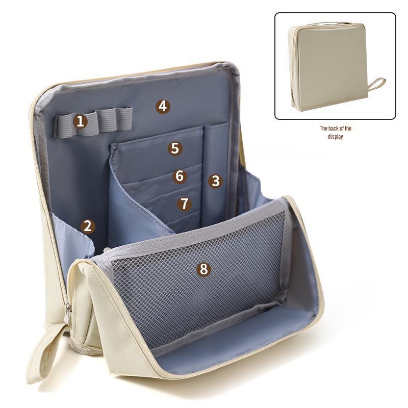 Large Capacity Stand-Up Pencil & Makeup Bag - Travel & Desktop Organizer