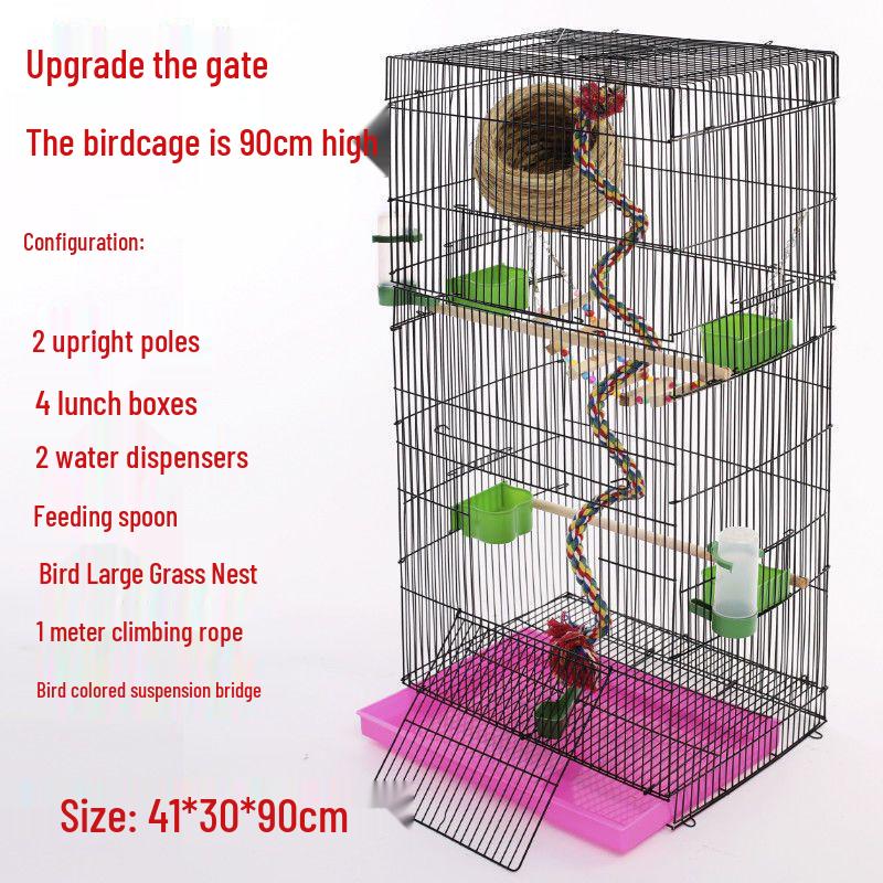 Large Parrot & Bird Cage for Budgies, Peonies, Wrens, Starlings & More