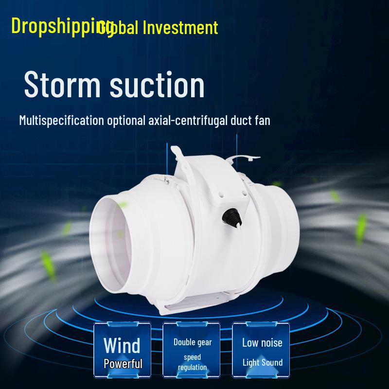 Silent Axial Flow Ventilation Fan for Kitchen and Bathroom Exhaust