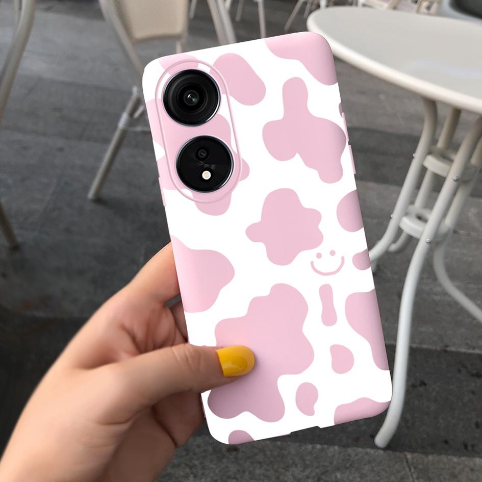 Für OPPO Reno8 T 5G Hülle Cover OPPO A78 Leopard Handyhülle Niedliche Kuh Weiche Rückseite Für OPPO Reno 8T 5G A 78 OPPOA78 A1 Pro Hülle