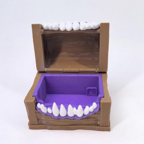 Horror Mimic Dice Storage Box Heavy Duty Plastic Mini Jewelry Box Miniature Necklace Earrings Organizer Chest Ornaments