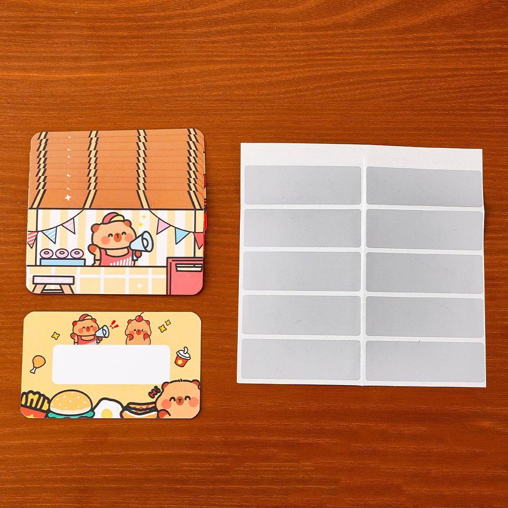 10Pcs Anniversary Vouchers Tickets Capybara Surprise Lucky Cards Scratch-off Cards  Decoration