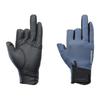 Shimano 03 Titanium Alpha Blue Size M Gloves, 3-Piece Cut, Gray, (GL-054Y)