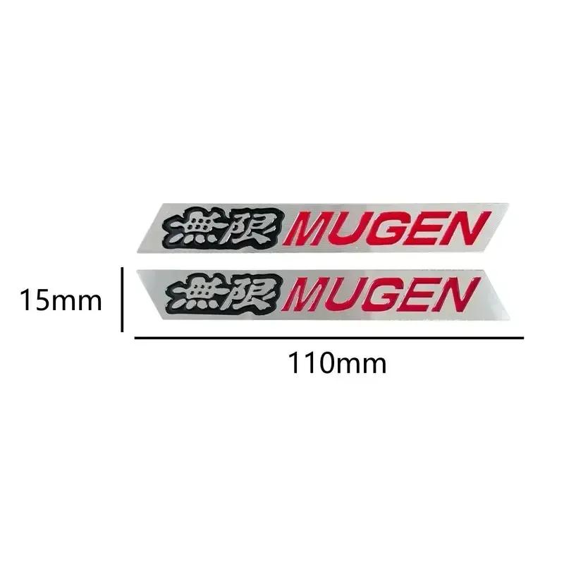3D Aluminum Alloy Mugen Logo Rear Trunk Fender Emblem Badge Car Sticker Decals For Honda Civic Type R Accord Integra CRV Fit