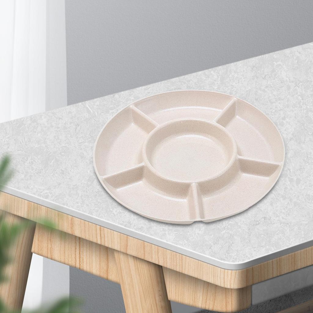 Appetizer Platter Divided Serving Tray Unbreakable Dried Fruit Snack Plate for Dessert
