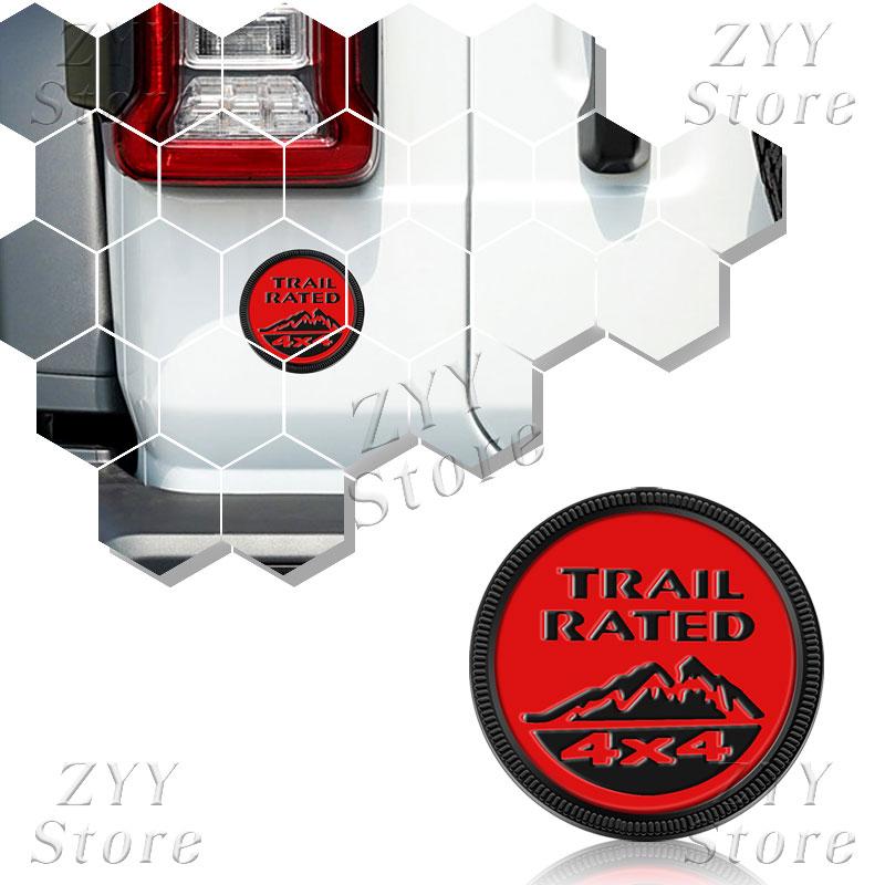 3D Metall Auto Kühlergrill Emblem 4X4 TRAIL RATED Logo Karosserie Aufkleber Auto Abzeichen Aufkleber Zubehör