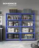 SONGMICS 5-stöckiges Regal, Stahlregal zur Lagerung, werkzeuglose Montage, für Garage, Schuppen, Tragfähigkeit 875 kg, 40 x 90 x 180 cm, Blau