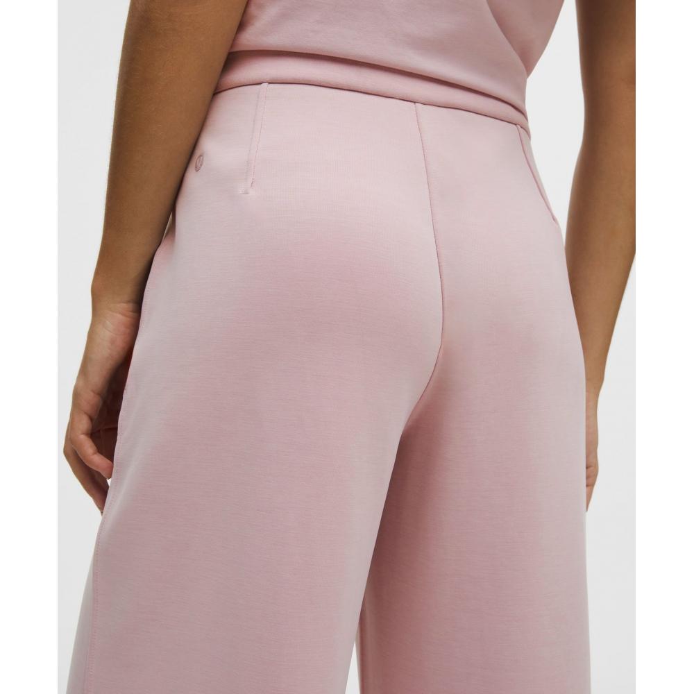 Lululemon Softstreme Pintuck High Rise Wide Leg Pant  Regular Porcelain Pink