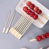 100Pcs Barbecue Tools Disposable Bamboo Sticks Natural Bbq Bamboo Skewers Home Grill Accessories Camping Party For Kabob Fruit