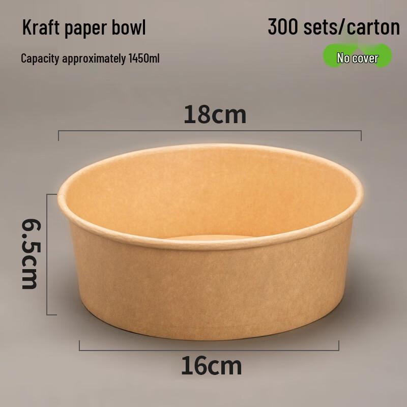 Einweg Kraftpapier Salat- & Lunchschalen