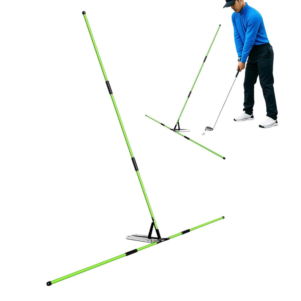 Golfschwung-Ausrichtungsstab, Golfschwung-Ausrichtungsstabhalter, Schwungübungsplatte, Trainer für Schwungwinkelanpassung, Haltungskorrekturhilfe
