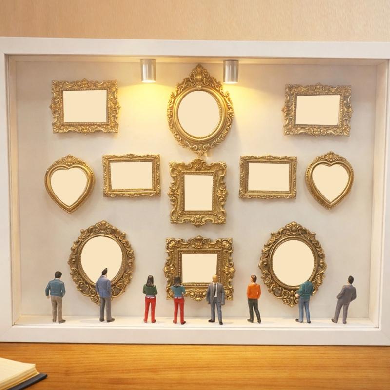 Shadows Box Frame Set,DIY Mini Museums Silhouettes Box Personalize DIY Photo Memory Display Case Valentine Day Gift