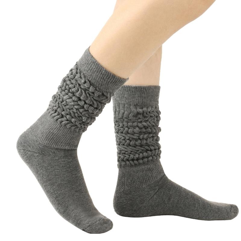 Women Calf Socks, Middle Tube Solid Color Crew Socks Colorful Mid-length Stockings Fashion Socks for Women
