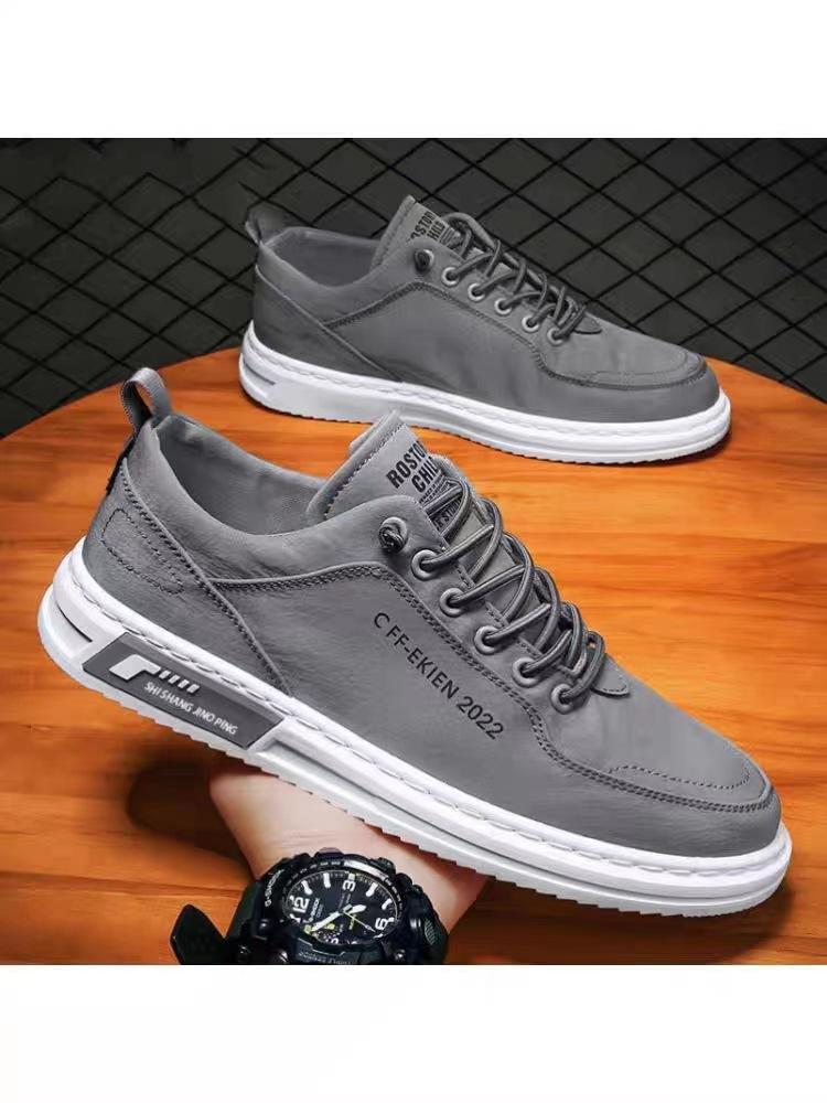 Men s shoes cloth shoes 2025 autumn new breathable casual shoes men s low-top canvas shoes trendy versatile lightweight board shoes 39 серый 1798₽