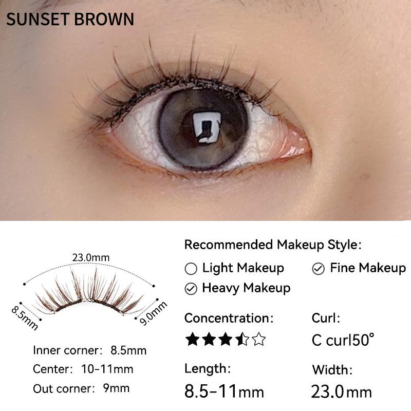 Natural Soft 3D Magnetic False Eyelashes Kit with Magnetic Clip Reusable Easy-On Eyelashes