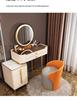 Same Day Delivery Luxurious Bedroom Vanity Stool: Solid Wood Swivel Makeup Chair with Backrest