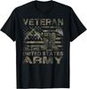 Distressed American Flag Camouflage Proud US Army Veteran Gift Unisex T-Shirt