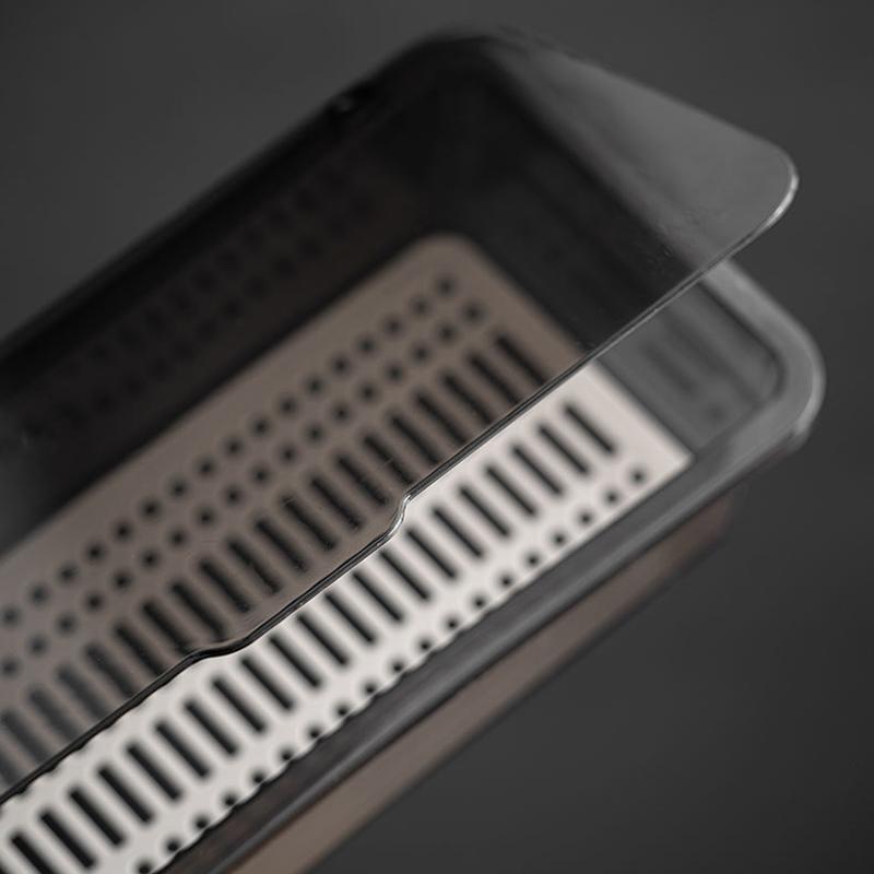 Cutie Depozitare Veselă Drenaj Bețișoare de Uz Casnic Tub pentru Bețișoare Rezistent la Praf Lingură de Bucătărie cu Capac Coș pentru Bețișoare