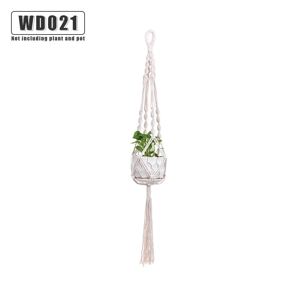 

Подвесная корзина для растений Макраме Подвеска для растений Держатель для цветочного горшка Домашний Садовый Декор