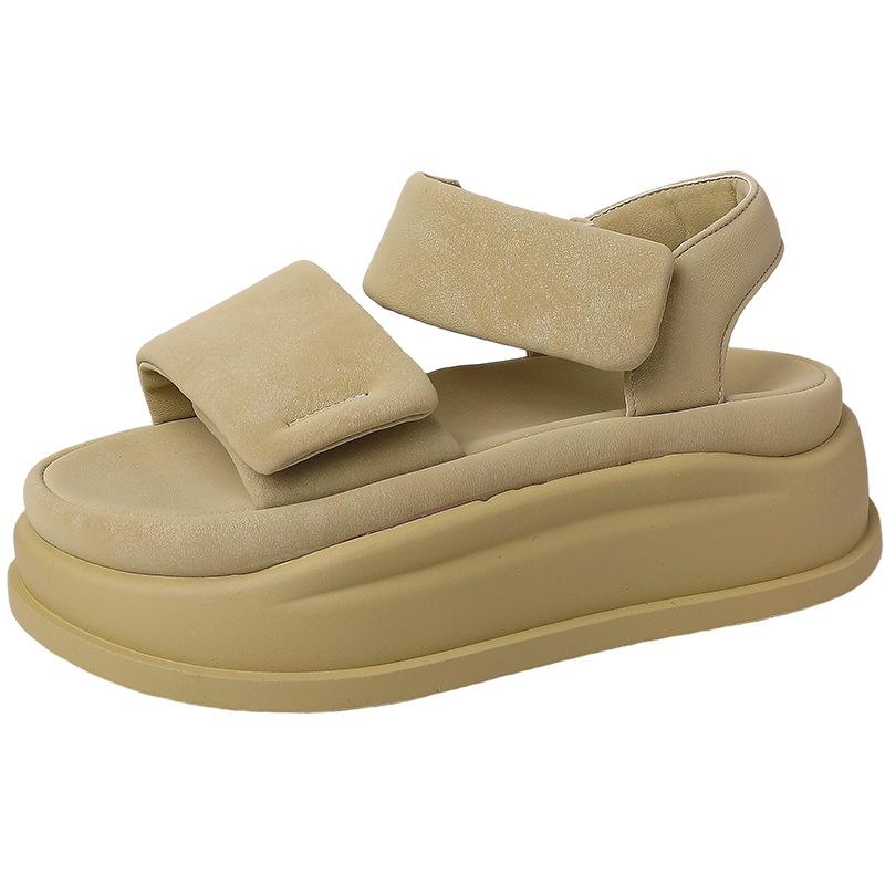 2025 Summer New Platform Sports Sandals Women's Outer Wear Casual Women's Shoes Velcro Versatile Beach Shoes Trendy Shoes