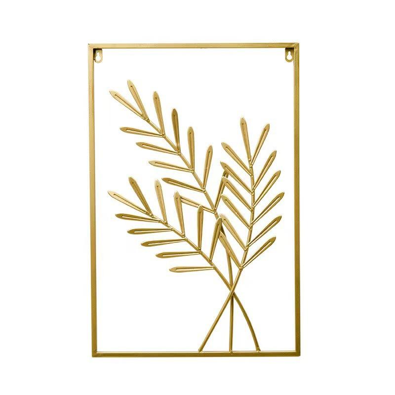 Golden Metal Leaf Wall Decoration Bedroom Background Wall Room Wall Iron Decoration Home Decoration Accessories