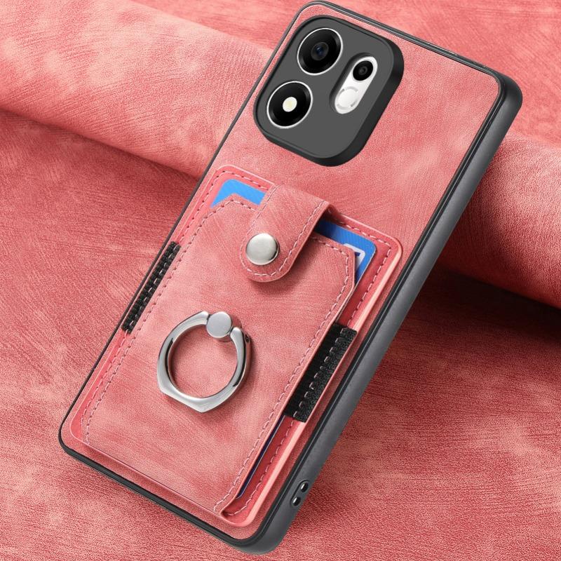 For Huawei Honor 600 Smart Leather Magnetic Wallet Card Slot Ring Holder Case For Honor X7E Plus Shockproof Stand Cover Bumper