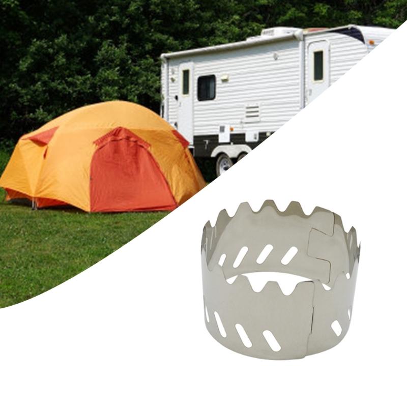 Camp Stove Folding Windscreen Outdoor Lightweight Stainless Stove Windshield Backpacking Alcohols Stove Windbreak Plate