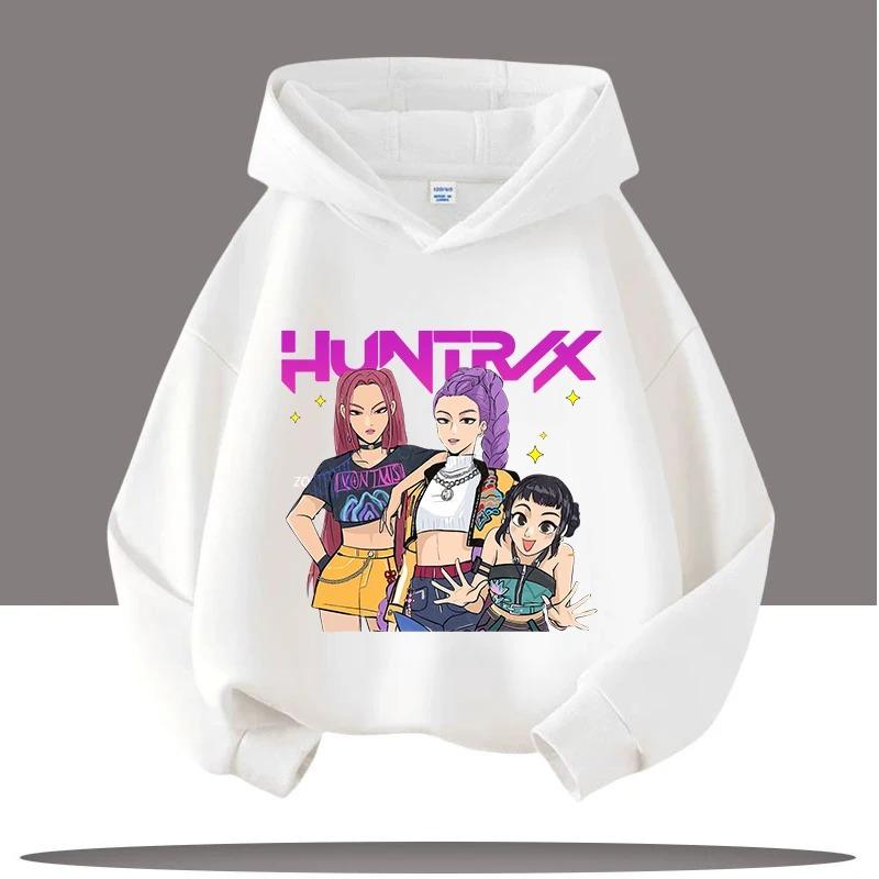 K-pop Demon Hunter Hoodie Girls' Long Sleeve Fashion Printed Hoodie Autumn Casual Pullover