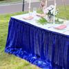 Table Cloth Polyester Rectangle Table Skirt Sparkle Party Wedding Christams Banquet Baby Shower Birthday Cake Table Decoration